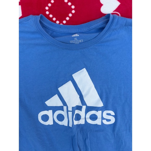 Adidas Womens Graphic T-Shirt Blue White Mountain Logo Short Sleeve Tee XL - Picture 3 of 3